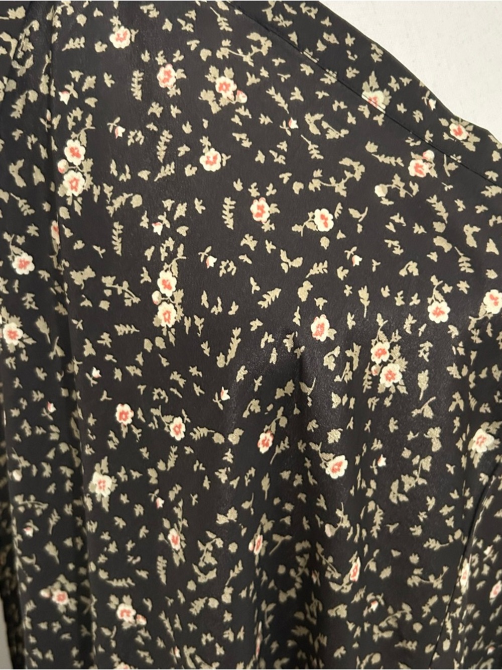 Forever 21 Floral Maxi Wrap Skirt Small Black Boho-Chic Ditsy Print coquette - Picture 8 of 8